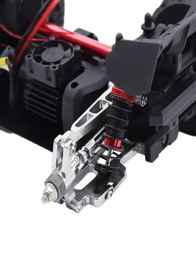 FACCNOY Mjx 14210 14209 H14BM Metal Steering Cup Upper Lower Swing Arm Set Shock Tower Bracket Body Post RC Car Upgrade Spare Part (Silver) - Image 3